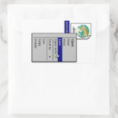 Sticker Rectangulaire Sauvez le monde, partout dans le monde (Sac)