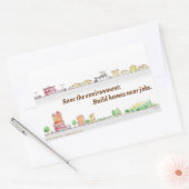 Sticker Rectangulaire Sauvez l'environnement : Construisez des maisons p (Enveloppe)