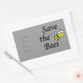 Sticker Rectangulaire Sauvez les abeilles (Enveloppe)