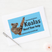 Sticker Rectangulaire Sauvez les Koalas (Enveloppe)