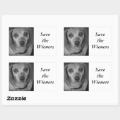 Sticker Rectangulaire Sauvez les Wieners (Feuille)