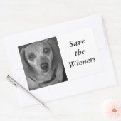 Sticker Rectangulaire Sauvez les Wieners (Enveloppe)