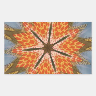 Sticker Rectangulaire Savanna Star Bloom - Un audacieux Poster de animal