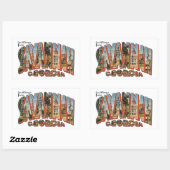 Sticker Rectangulaire Savannah GA (Feuille)