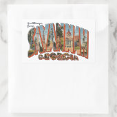 Sticker Rectangulaire Savannah GA (Sac)