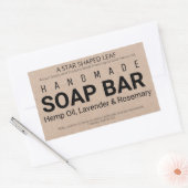 Sticker Rectangulaire Savon de chanvre artisanal (Enveloppe)