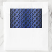Sticker Rectangulaire Scales de dragon bleu (Sac)
