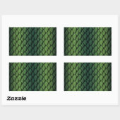 Sticker Rectangulaire Scales de dragon vert (Feuille)