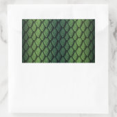 Sticker Rectangulaire Scales de dragon vert (Sac)