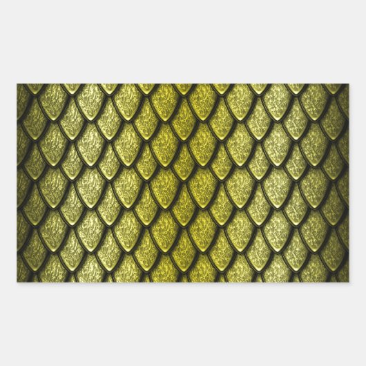 Sticker Rectangulaire Scales Dragon Or (Devant)