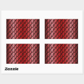 Sticker Rectangulaire Scales Red Dragon (Feuille)