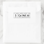 Sticker Rectangulaire SCaNdAl éléments de tableau périodique Mot Chimie (Sac)
