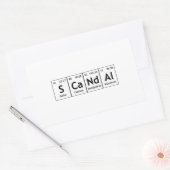 Sticker Rectangulaire SCaNdAl éléments de tableau périodique Mot Chimie (Enveloppe)