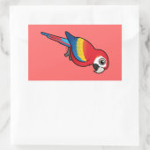 Sticker Rectangulaire Scarlet Macaw (Sac)