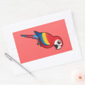 Sticker Rectangulaire Scarlet Macaw (Enveloppe)