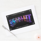 Sticker Rectangulaire Scarlett - le Scarlett nommé dans 3D s'allume (Enveloppe)