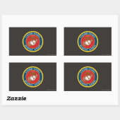 Sticker Rectangulaire Sceau 1 du Corps maritime (Feuille)