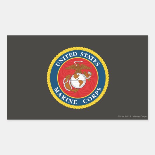Sticker Rectangulaire Sceau 1 du Corps maritime (Devant)