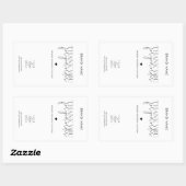 Sticker Rectangulaire Sceau de boîte de remerciement d'entreprise minima (Feuille)