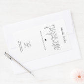 Sticker Rectangulaire Sceau de boîte de remerciement d'entreprise minima (Enveloppe)