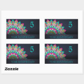 Sticker Rectangulaire Sceau d'enveloppe de 5 ans (Feuille)