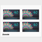 Sticker Rectangulaire Sceau d'enveloppe du 40e anniversaire (Feuille)
