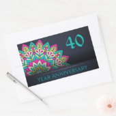 Sticker Rectangulaire Sceau d'enveloppe du 40e anniversaire (Enveloppe)