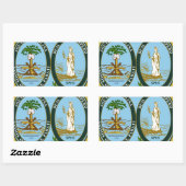 Sticker Rectangulaire Sceau d'État de Caroline du Sud (Feuille)