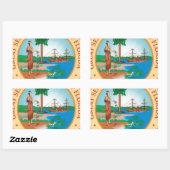 Sticker Rectangulaire Sceau d'état FLORIDA (Feuille)