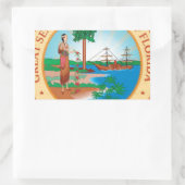 Sticker Rectangulaire Sceau d'état FLORIDA (Sac)
