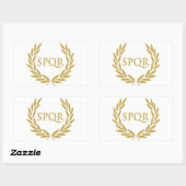 Sticker Rectangulaire Sceau du Sénat romain du SPQR de Rome (Feuille)