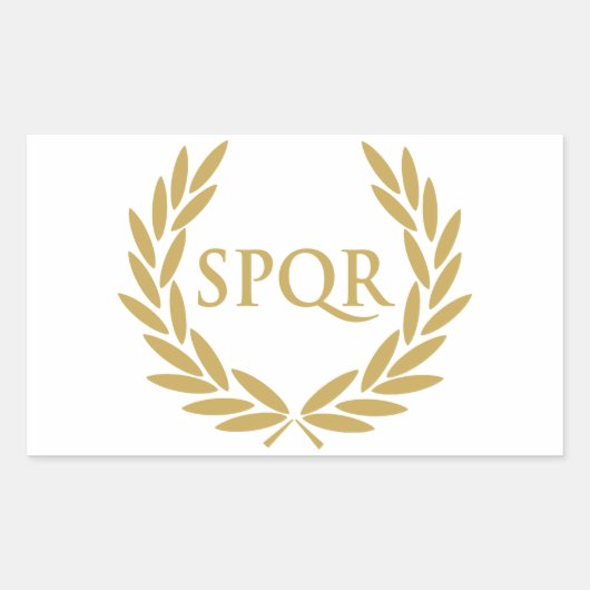Sticker Rectangulaire Sceau du Sénat romain du SPQR de Rome (Devant)