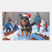 Sticker Rectangulaire Scène belge de Noël de Malinoi (Devant)