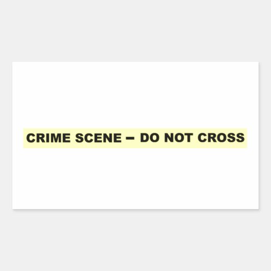 Sticker Rectangulaire Scène criminelle - Ne pas traverser (Devant)