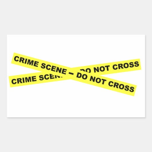 Sticker Rectangulaire Scène criminelle - Ne pas traverser (Devant)