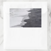 Sticker Rectangulaire Scène de plage en noir et blanc (Sac)