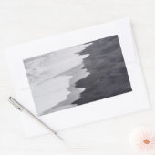 Sticker Rectangulaire Scène de plage en noir et blanc (Enveloppe)