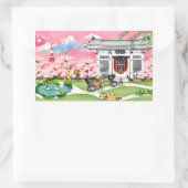 Sticker Rectangulaire Scène japonaise (Sac)