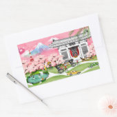 Sticker Rectangulaire Scène japonaise (Enveloppe)