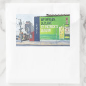 Sticker Rectangulaire Scène urbaine avec la fresque murale de la saison  (Sac)