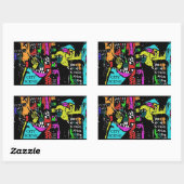 STICKER RECTANGULAIRE SCÈNE URBAINE SATIVA (Feuille)