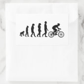 Sticker Rectangulaire Schéma de l'évolution humaine du cyclisme moderne (Sac)