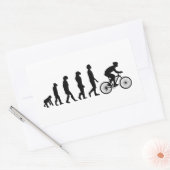 Sticker Rectangulaire Schéma de l'évolution humaine du cyclisme moderne (Enveloppe)