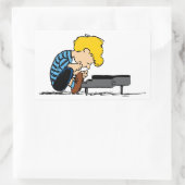 Sticker Rectangulaire Schroeder Charlie Musique Brown (Sac)