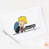 Sticker Rectangulaire Schroeder Charlie Musique Brown (Enveloppe)