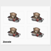 Sticker Rectangulaire Scie à oreille (Feuille)