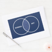 Sticker Rectangulaire Science / Art Diagramme de Venn (Enveloppe)