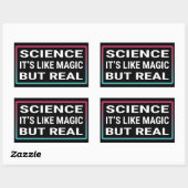 Sticker Rectangulaire Science c'est comme de la magie mais vrai (Feuille)