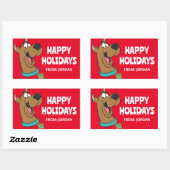 Sticker Rectangulaire Scooby-Doo Joyeux Visage | Personnalisé (Feuille)
