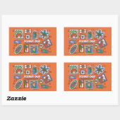 Sticker Rectangulaire Scooby-Doo Wall of Halloween Picture Frames (Feuille)